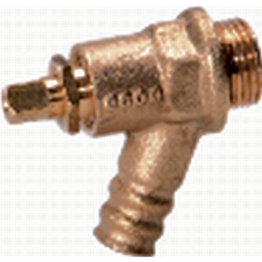 Fill and drain valve Type: 451 Brass External thread (BSPP)/Hose tail